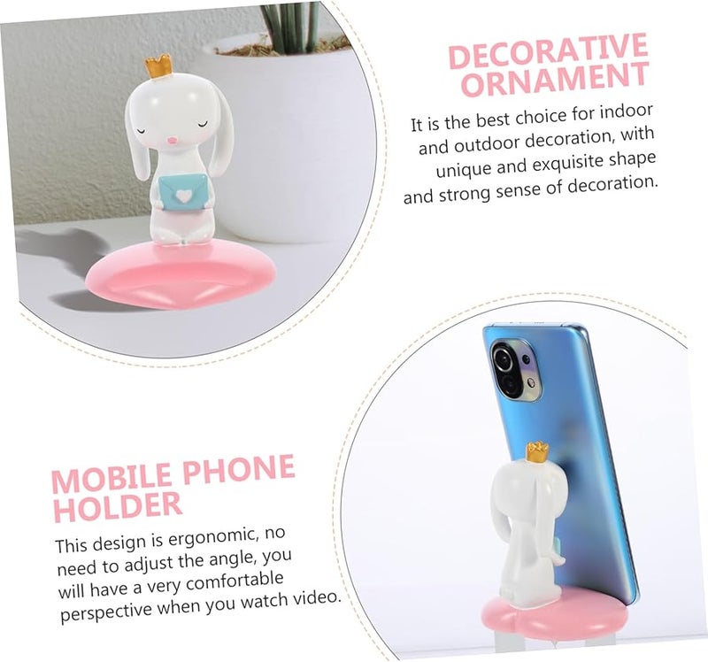 Cartoon Rabbit Phone Stand Holder For Desktop Home Office Nightstand All Mobile Devices - Image 3